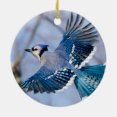 Blue Jay Kerstversiering Keramisch Ornament (Achterkant)