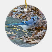 Blue Jay Kerstversiering Keramisch Ornament (Voorkant)
