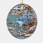 Blue Jay Kerstversiering Keramisch Ornament (Links)