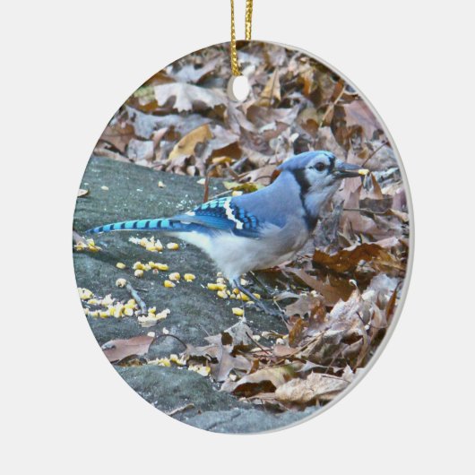 Blue Jay Kerstversiering Keramisch Ornament (Links)