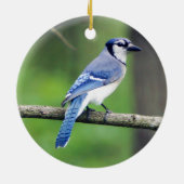 Blue Jay Kerstversiering Keramisch Ornament (Achterkant)