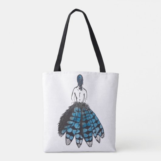 Blue Jay Lady Tote Bag (Achterkant)