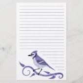 Blue Jay Lined Stationery Briefpapier (Voorkant)