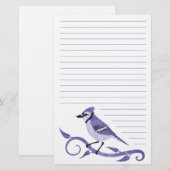 Blue Jay Lined Stationery Briefpapier (Voorkant / Achterkant)