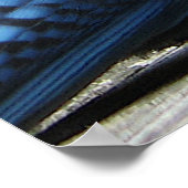 Blue Jay met Flowers Poster (Hoek)