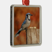 Blue Jay Metalen Ornament (Rechts)