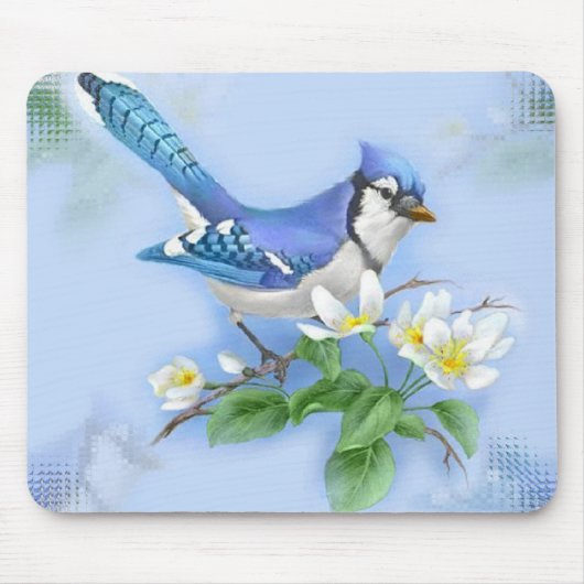 Blue Jay Mousepad Muismat (Voorkant)