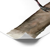 Blue Jay on Branch Waterverf Painting Poster (Hoek)