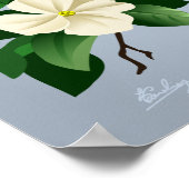 Blue Jay onder Dogwood Flower Poster (Hoek)
