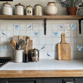 Blue Jay op de vlucht Tegeltje