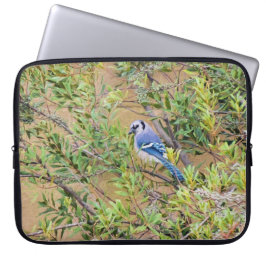 Blue Jay op Southern Wax Myrtle Laptop Sleeve