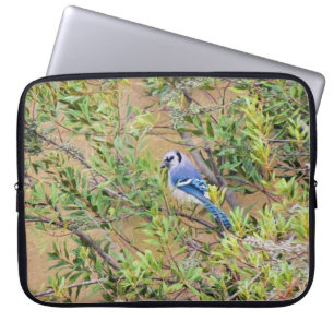 Blue Jay op Southern Wax Myrtle Laptop Sleeve