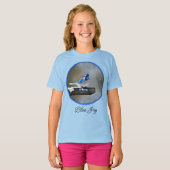 Blue Jay Painting - Original Bird Art T-Shirt (Voorkant volledig)