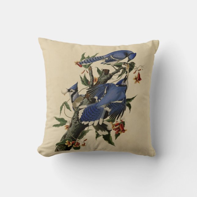 Blue Jay Painting Pillow Kussen (Voorkant)