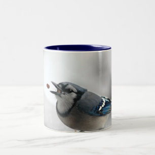 Blue Jay Photo Tweekleurige Koffiemok