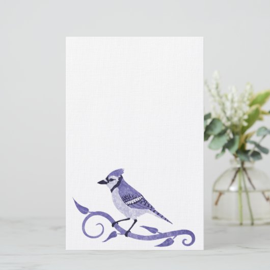 Blue Jay Plain Stationery Briefpapier (Staand voorkant)