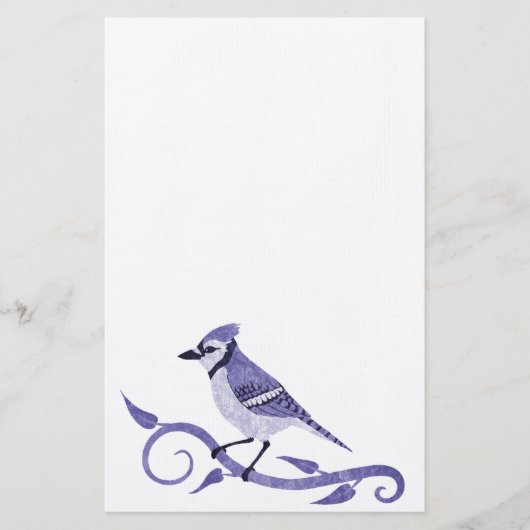 Blue Jay Plain Stationery Briefpapier (Voorkant)