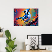 Blue Jay Poster (Thuiskantoor)