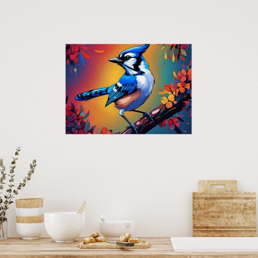 Blue Jay Poster (Keuken)
