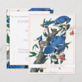 BLUE JAY RETIREMENT PARTIJ INVITATION FLAT KAART (Voorkant / Achterkant)
