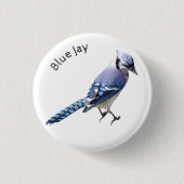 Blue Jay Ronde Button 3,2 Cm (Voorkant)