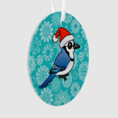 Blue Jay Santa Ornament (voorkant)