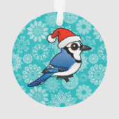 Blue Jay Santa Ornament (achterkant)