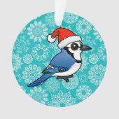 Blue Jay Santa Ornament (voorkant)