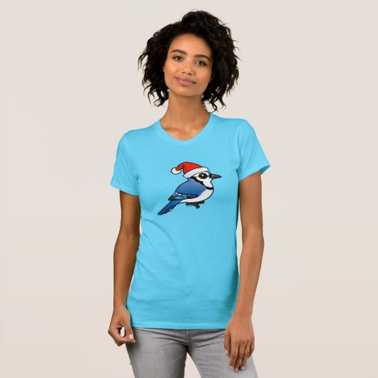 Blue Jay Santa T-shirt (Voorkant volledig)