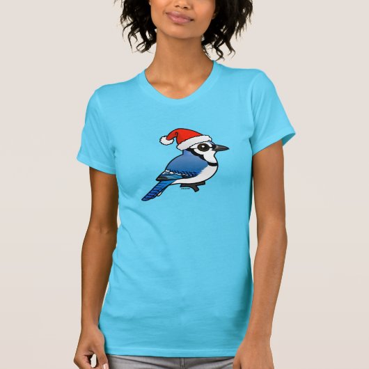 Blue Jay Santa T-shirt (Voorkant)