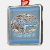 Blue Jay Season's Greetings Ornament (Links)