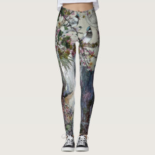 Blue Jay Serenades Spring Leggings