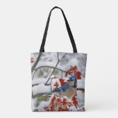  Blue Jay Snow Foto Tote Bag (Achterkant)