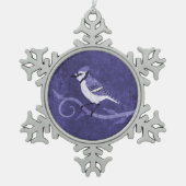 Blue Jay Snowflake Ornament (Voorkant)