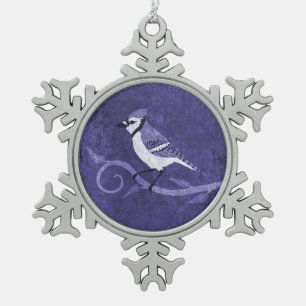 Blue Jay Snowflake Ornament