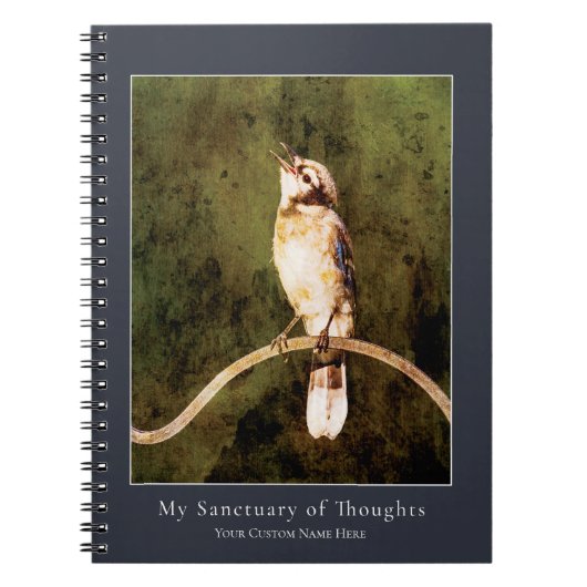 Blue Jay Songbird Notebook | Nature Art Journal Notitieboek (Voorkant)