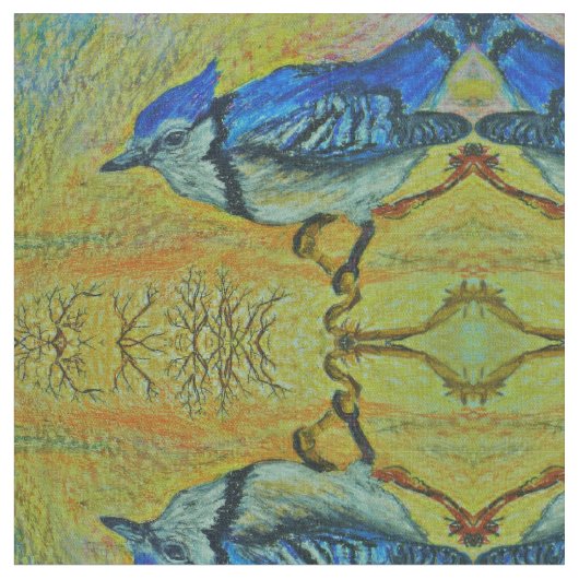 Blue Jay Stof (Close Up)