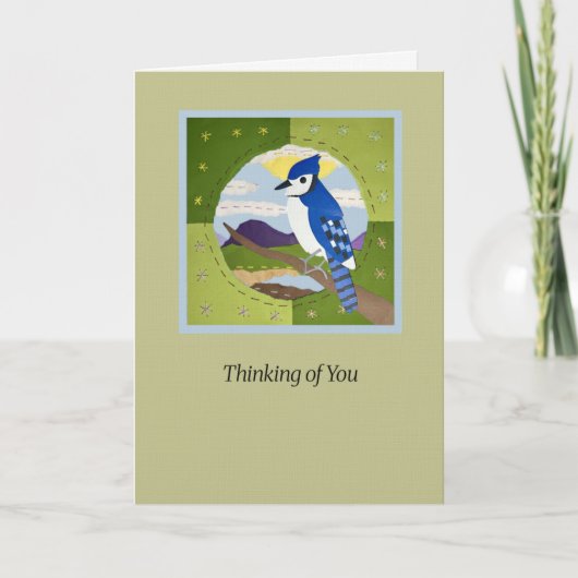 Blue Jay "Thinking of You" Art Card  Kaart (Voorkant)