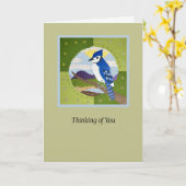 Blue Jay "Thinking of You" Art Card  Kaart (Gele Bloem)