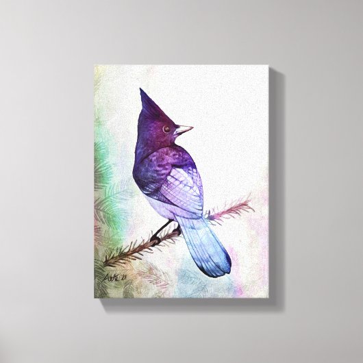 Blue Jay van Aleta Canvas Afdruk (Voorkant)