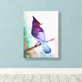 Blue Jay van Aleta Canvas Afdruk (Insitu (Houten vloer))