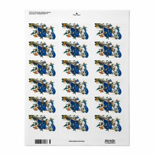 Blue Jay van John James Audubon Etiket