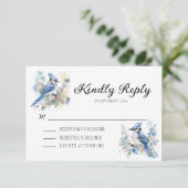 Blue Jay verjaardagsfeestje RSVP (Staand voorkant)