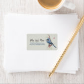 Blue Jay Waterverf Art Return Address Label (Insitu)