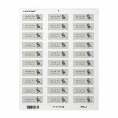 Blue Jay Waterverf Art Return Address Label (Full Sheet)