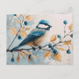 Blue Jay Waterverf Kunst Briefkaart