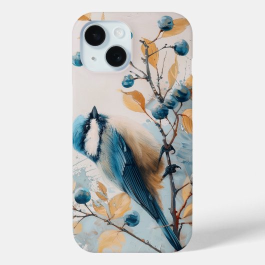 Blue Jay Waterverf Kunst Case-Mate iPhone Case (Achterkant)