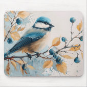 Blue Jay Waterverf Kunst Muismat (Voorkant)
