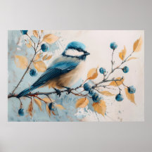 Blue Jay Waterverf Kunst