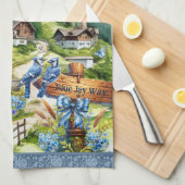 Blue Jay Way Bluejays in Heavenly Mountain Village Theedoek (Quarter Fold)